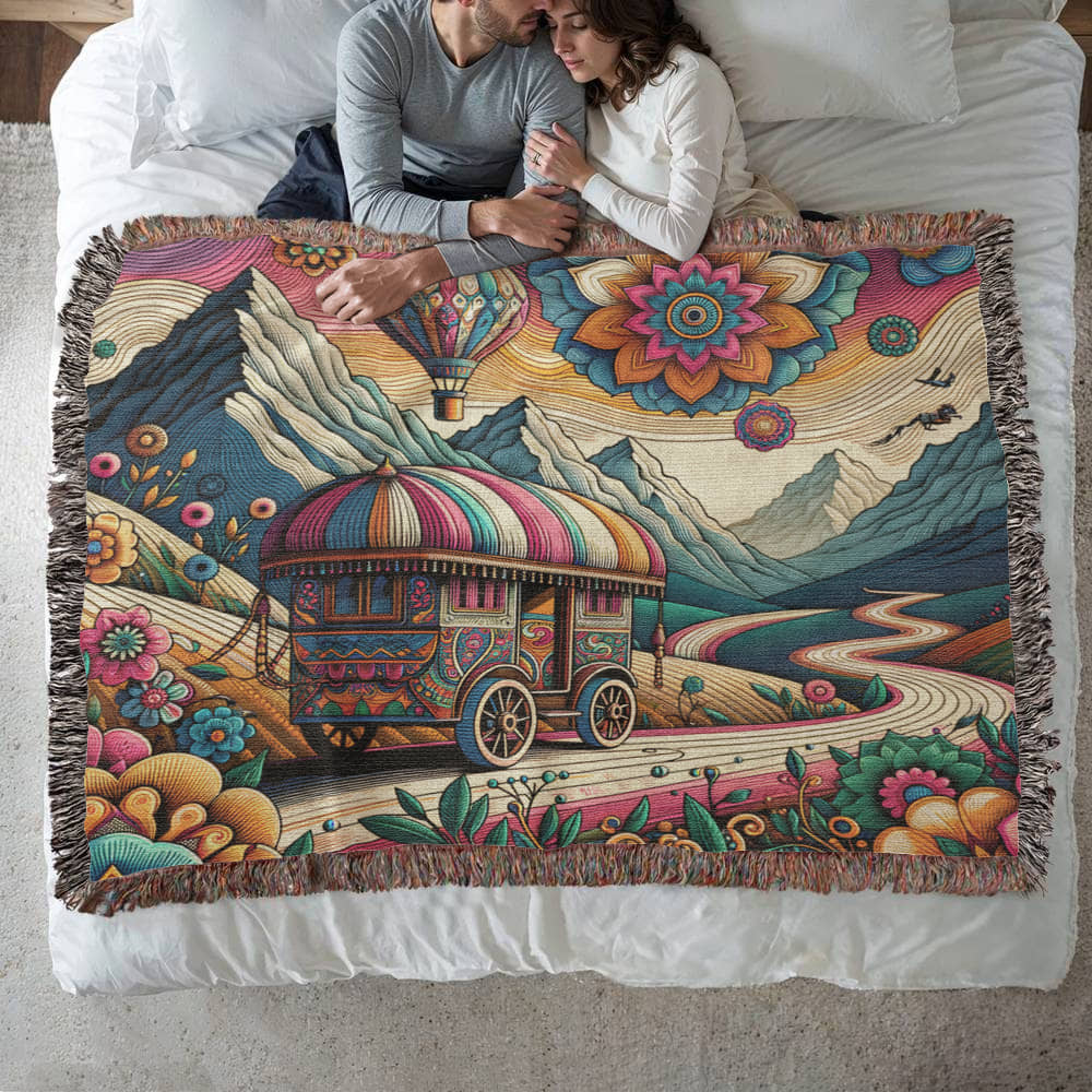 Camper's Fantasy World Bohemian Woven Blanket