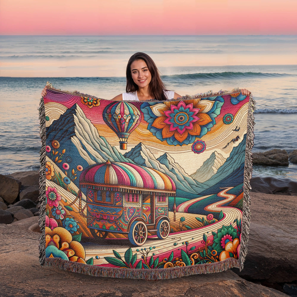 Camper's Fantasy World Bohemian Woven Blanket
