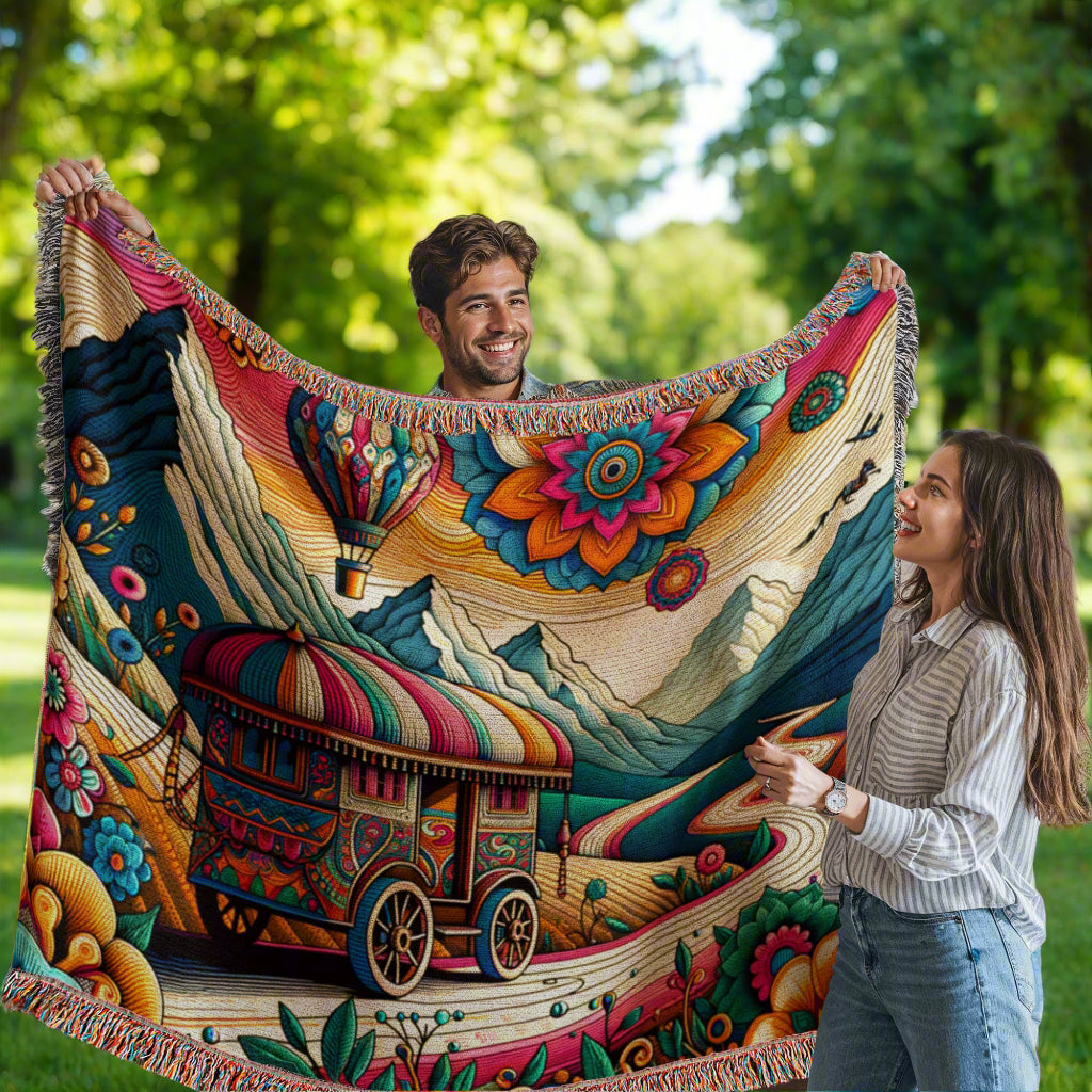 Camper's Fantasy World Bohemian Woven Blanket