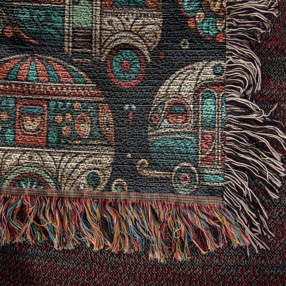 Fairyland vintage Campers Woven Blanket