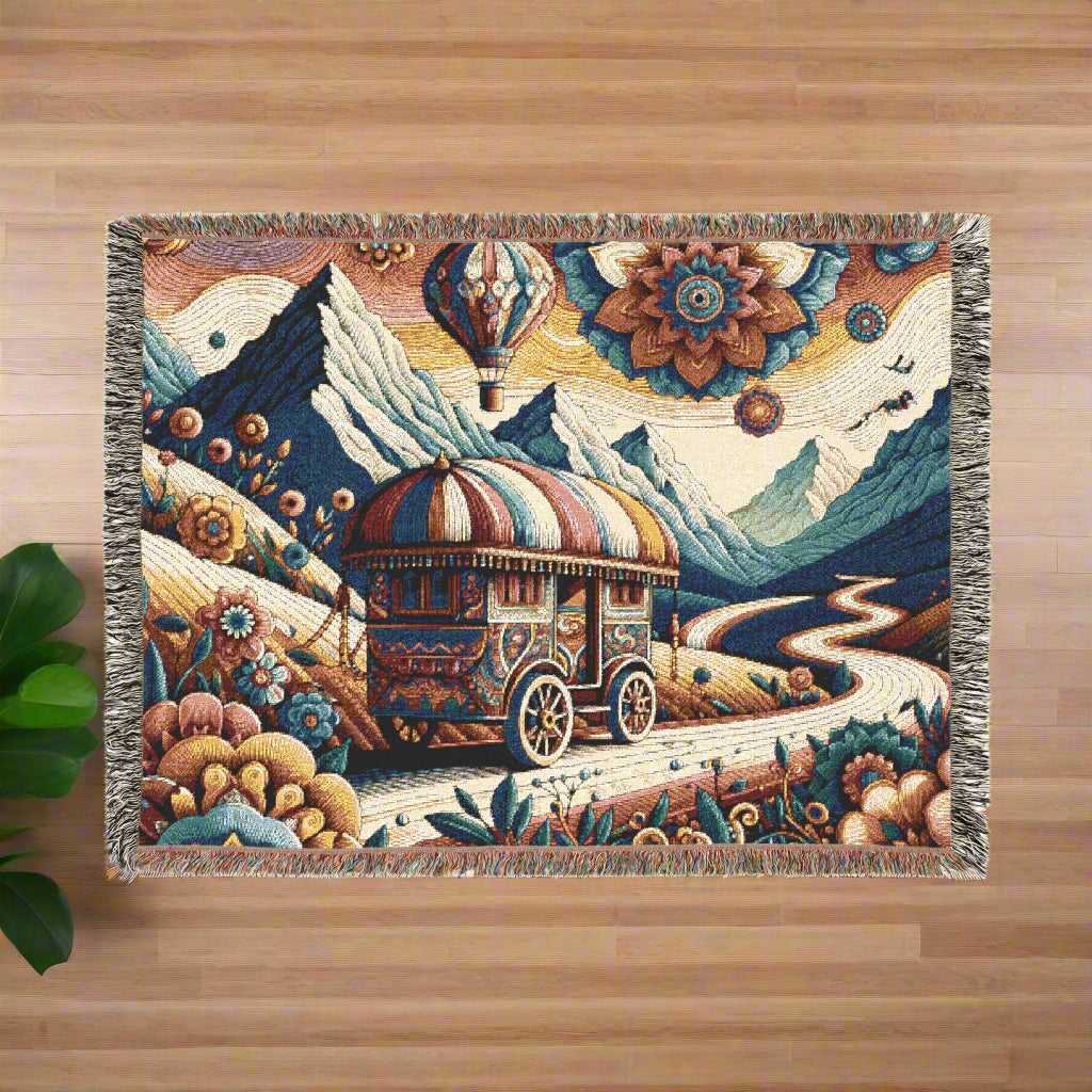 Camper's Fantasy World Bohemian Woven Blanket