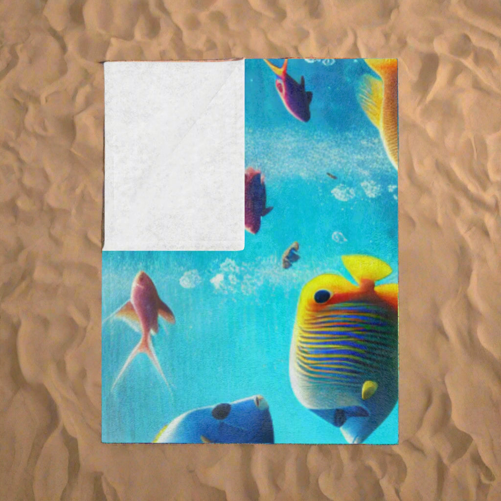 Tropical Fish World Velveteen Microfiber Blanket