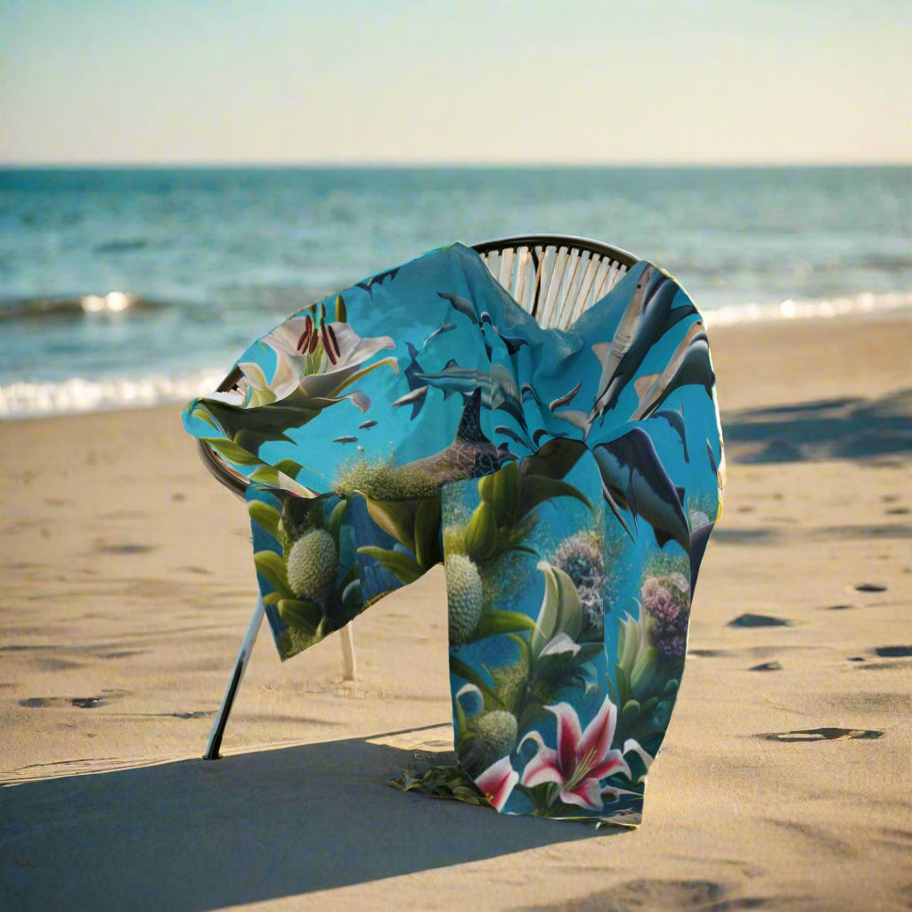 Ocean Adventure Shark Velveteen Microfiber Blanket