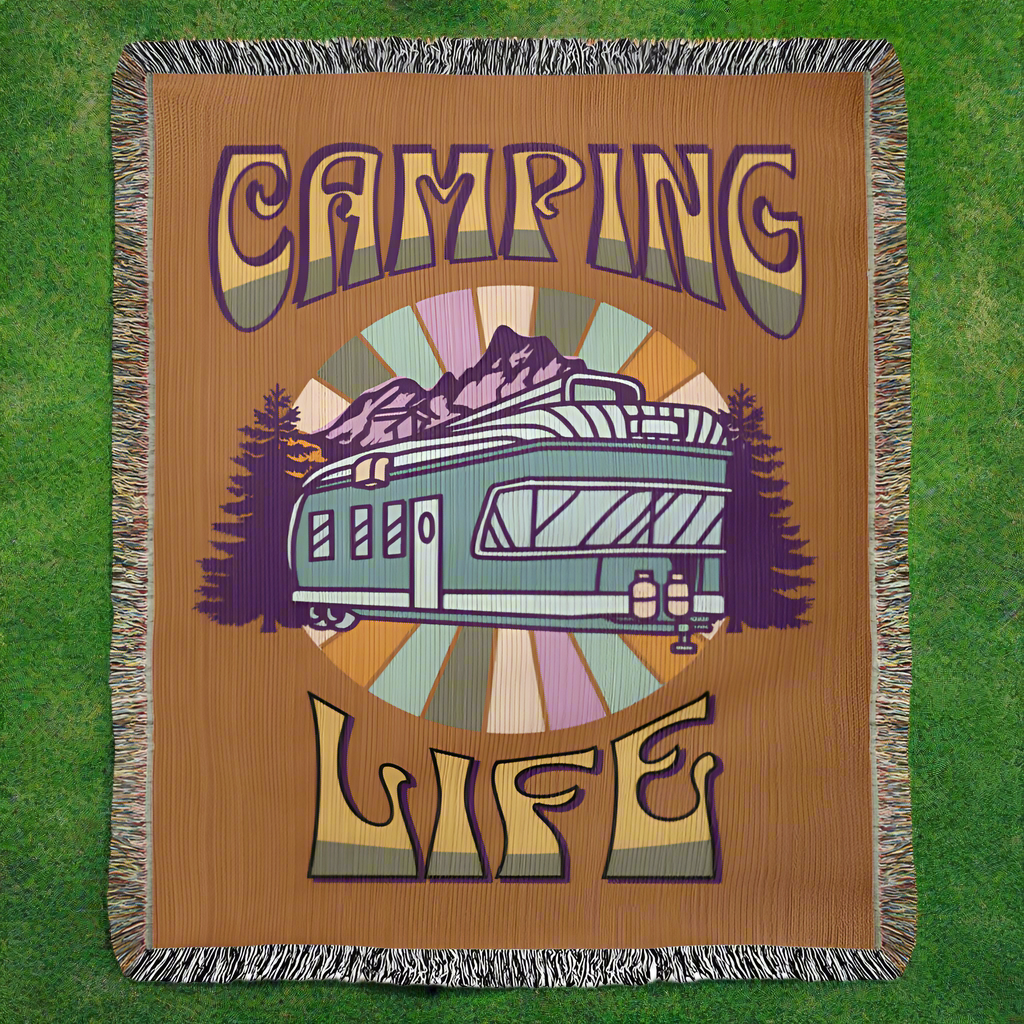 Camping Life Woven Blanket