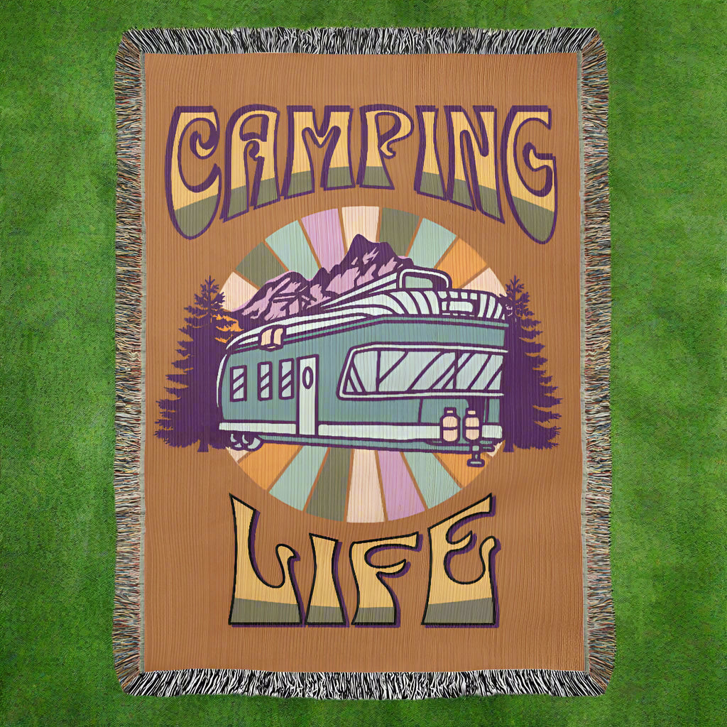 Camping Life Woven Blanket
