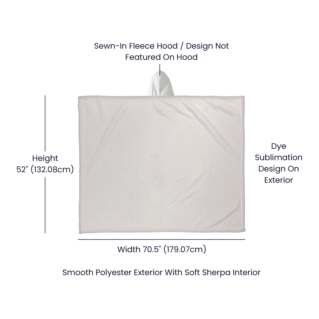 Classic Camping in Woods Sherpa Fleece Hooded Blanket