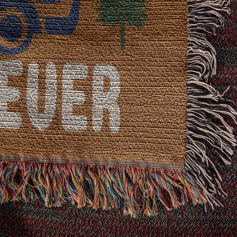 Happy Camper Woven Blanket