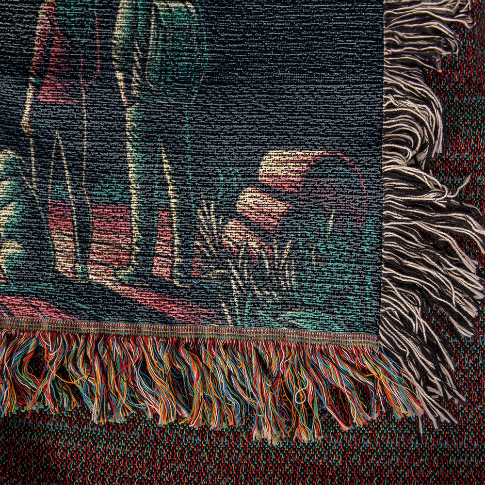 Starry Night Outdoor Adventure Woven Blanket