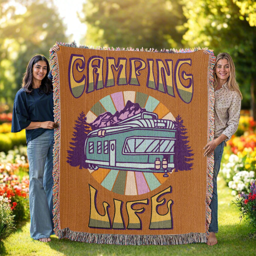 Camping Life Woven Blanket
